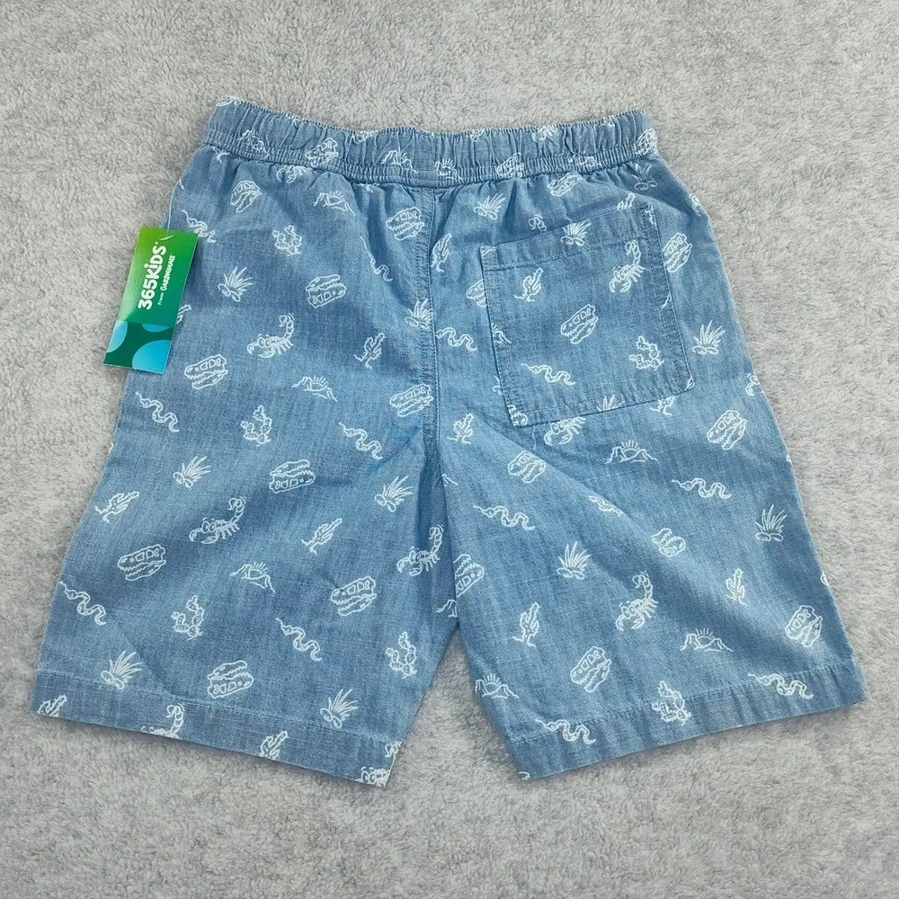 365 Kids Garanimals Boys Size 6 Shorts Blue Dinosaurs‎ Fun  Pull-On NEW 👀📸📏